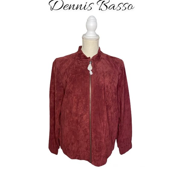 dennis basso Jackets & Blazers - Vintage Dennis by Dennis Basso Suede 90's Bomber Jacket